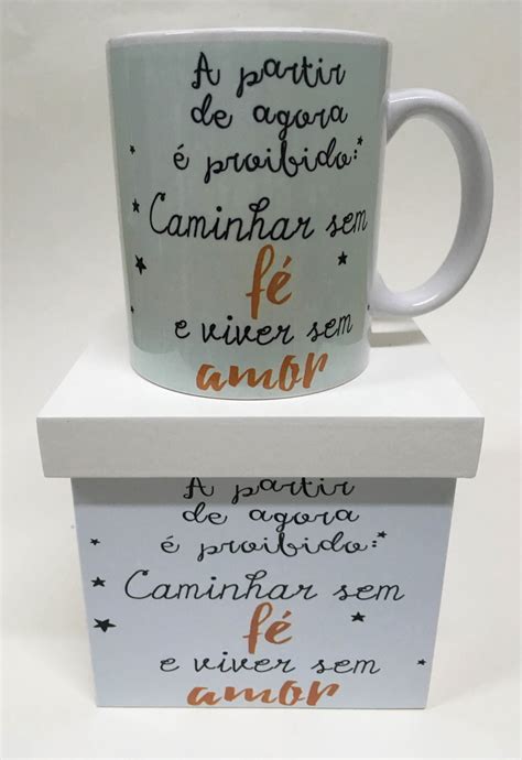 Caneca Personalizada Frase Amor Caixa De Mdf Elo