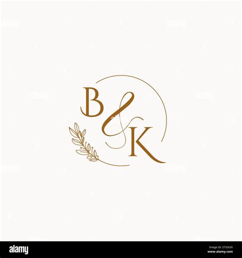 BK Initial Wedding Monogram Logo Design Ideas Stock Vector Image Art