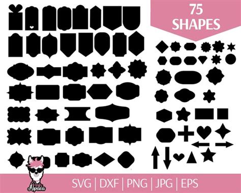 Shapes Svg Bundle Tag Svg Basic Shapes Svg Files for Cricut | Etsy