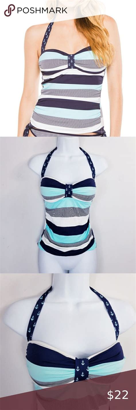 Tommy Bahama Bold Stripe Anchor Bandeau Tankini Bandeau Tankini Bandeau Tankini Top Tankini