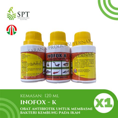 Jual Inofox K Ml Obat Antibiotik Ikan Cair Pembasmi Bakteri Kembung