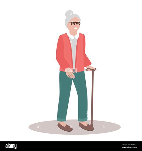 Elderly Lady Painting Stock Vector Images Alamy