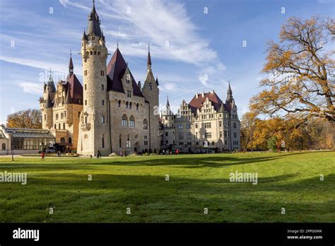 17th century Moszna Castle, historic castle and residence, Moszna ...