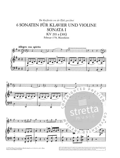 Sonaten F R Klavier Und Violine Band Von Wolfgang Amadeus Mozart