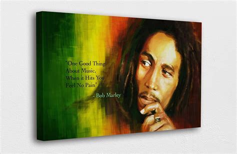 Bob Marley Art Canvas Bob Marley Positive Quotes Art Canvas | Etsy