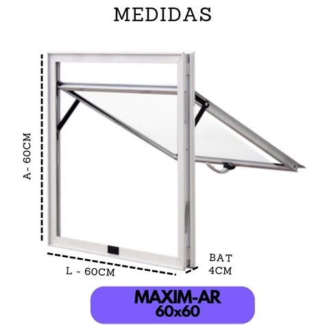 Janela Vitr Maxim Ar Abertura Central Folha Vidro Mini Boreal