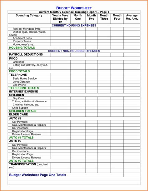 Retirement Budget Worksheet — db-excel.com