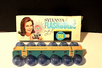 Vintage Sylvania Blue Dot Flashbulbs Press B Blue Bulbsoriginal