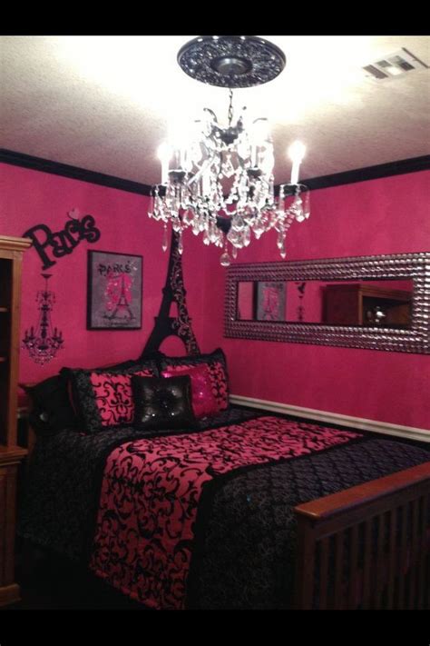 Pink And Black Bedroom