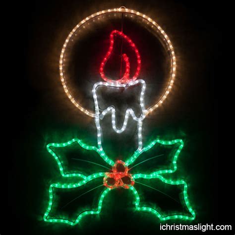 Christmas candle decorations motif lights | iChristmasLight