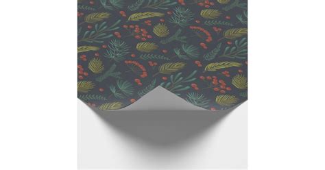 Elegant Winter Botanical Greenery Wrapping Paper Zazzle