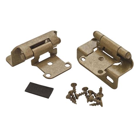 Amerock 2 Pack 12 In Antique Gold Self Closing Cabinet Hinge At