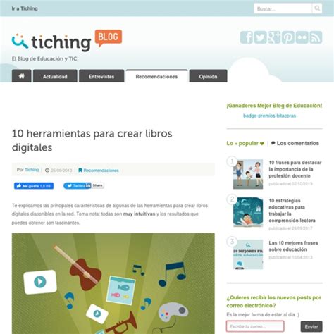 Herramientas Para Crear Libros Digitales Ideas Para La Clase Riset