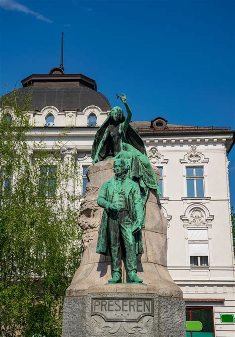 Preseren Monument In Central Square Of Ljubljana Slovenia Stock Image