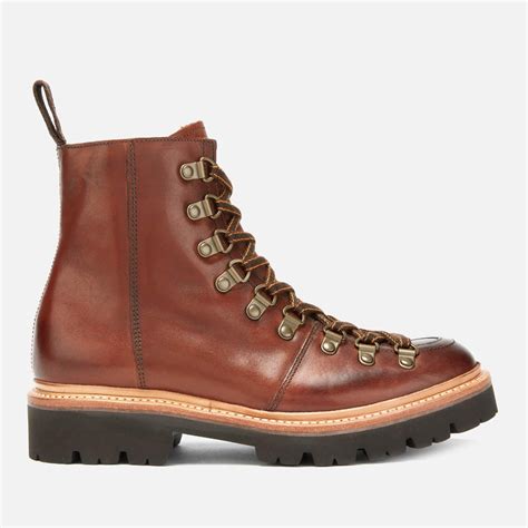 Grenson Nanette Hand Painted Leather Hiking Style Boots in Tan (Brown ...