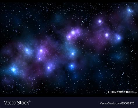 Realistic beautiful nebula Royalty Free Vector Image