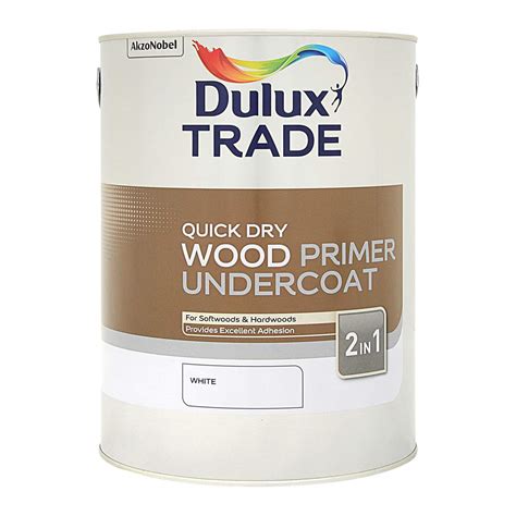 Dulux Trade Quick Dry Wood Primer Undercoat White 5l