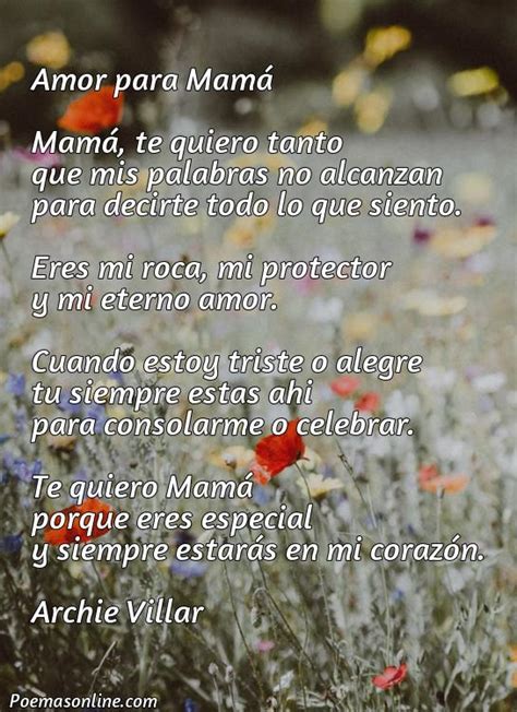 Cinco Poemas de Amor para Mamá Cortos Poemas Online