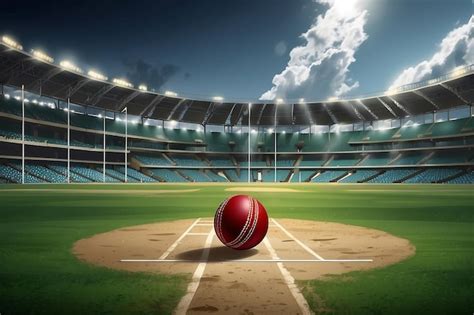 Cricket stadium background Hitting recreation equipment Vector ...