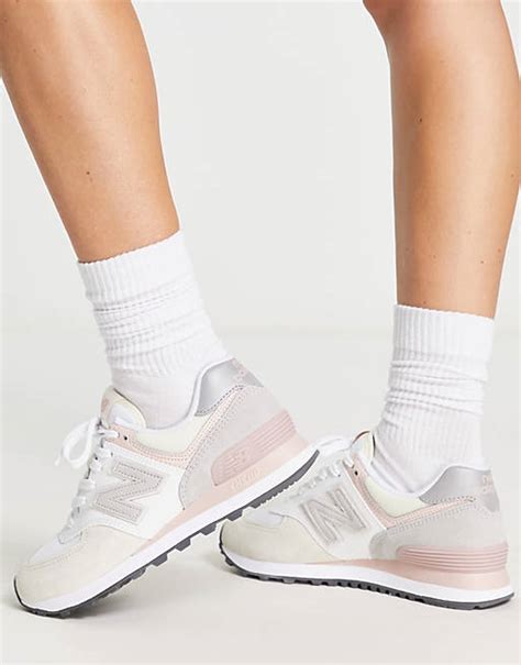 New Balance 574 Trainers In Pastel Pink Asos