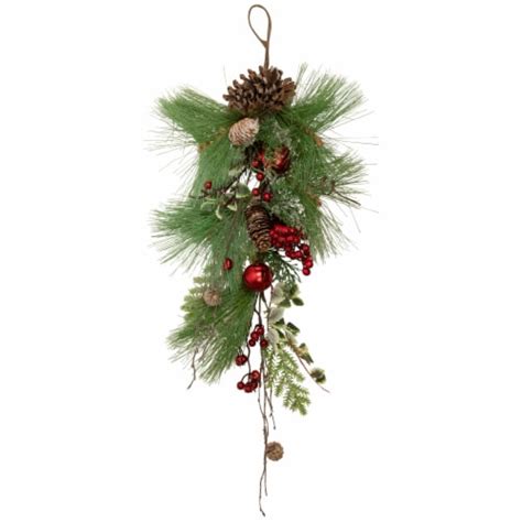 Northlight 30 Frosted Berries And Pine Cones Artificial Christmas