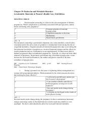 Ch 29 Endocrine And Metabolic Disorders Pdf Chapter 29 Endocrine