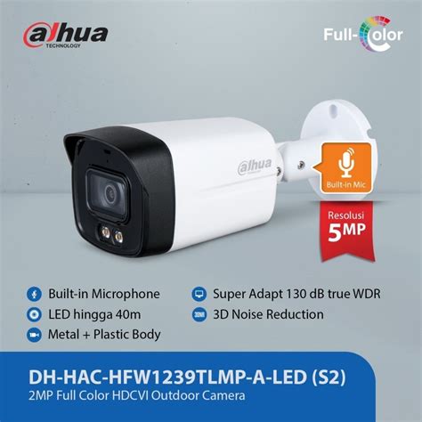 Dh Hac Hfw Tlmp A Led Bullet Camera Dahua Mp Full Color Starlight