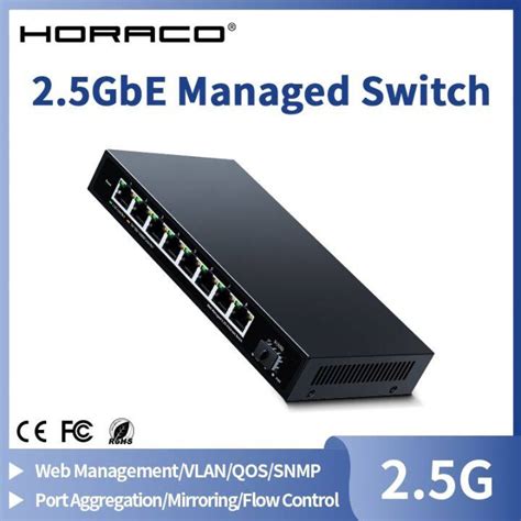 Horaco Gbe Managed Switch Port Gbase T Network Switcher G