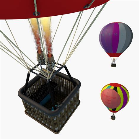 Hot Air Balloon Free 3D Model 3ds Obj Blend Fbx Mtl Free3D
