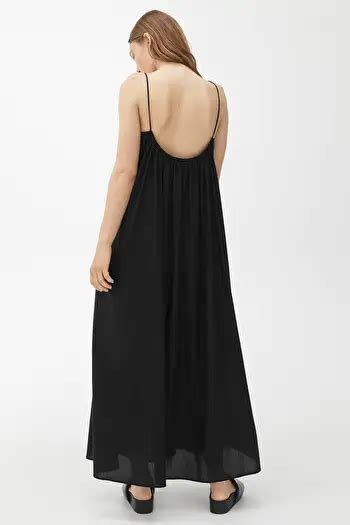 Cotton Voile Slip Dress Black ARKET China Women Dress Cupro