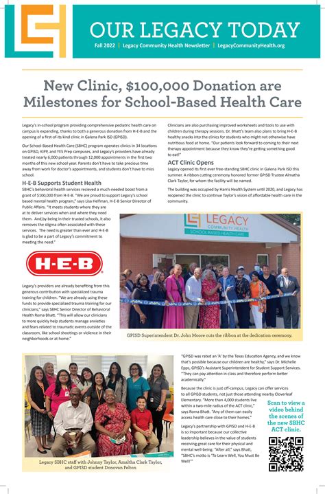 2022 Fall Newsletter Legacy Community Health By Legacy Community