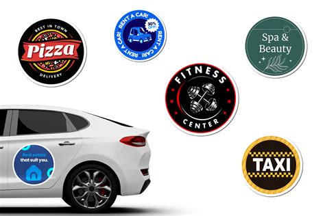 Custom Round Car Magnets - Fast & Free Shipping - Vinyl Status