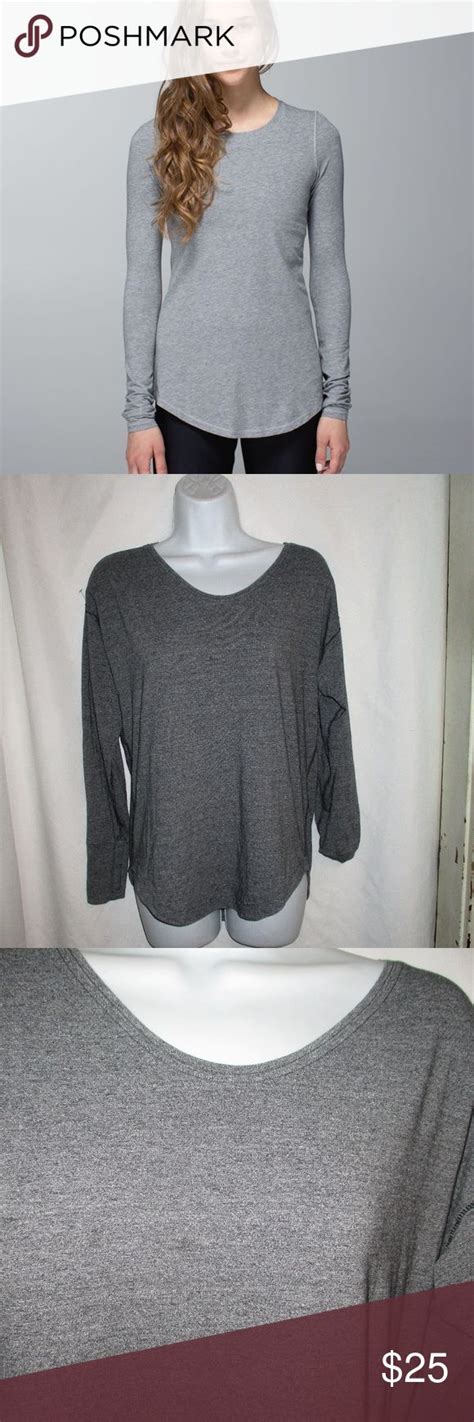 Lululemon Gray Long Sleeve Shirt Sz 8 Grey Long Sleeve Shirt Long