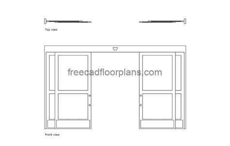 Automatic Sliding Door, AutoCAD Block - Free Cad Floor Plans