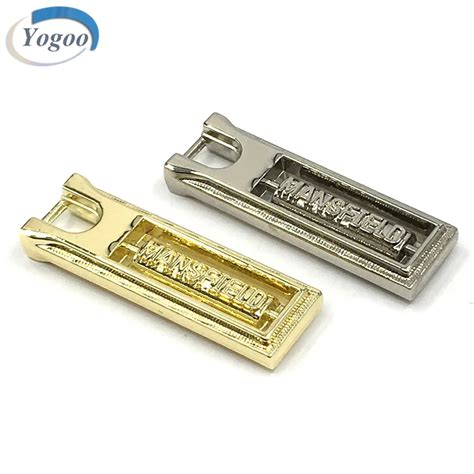 Wholesale Decorative Zipper Puller Designer Embossed Custom Metal ...