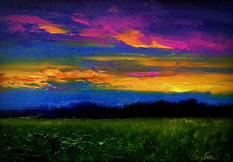 Night Painting Last-Minute Field Study by Greg Cartmell