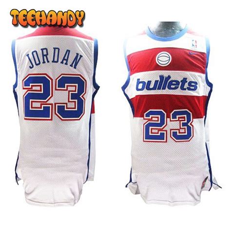 Washington Wizards Michael Jordan White Blue Throwback Jersey