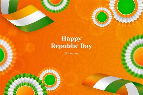 Free Vector | Realistic republic day celebration background