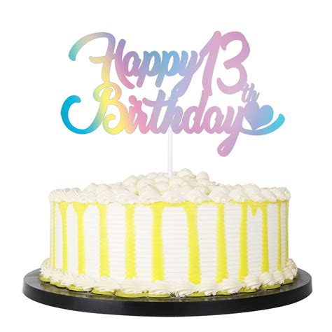 Palasasa Single Sided Colorful Glitter Laser Happy Th Birthday