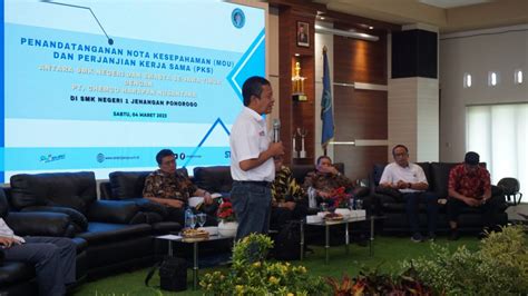 Mou Pt Chemco Harapan Nusantara Dengan Smk Negeri Jenangan Ponorogo