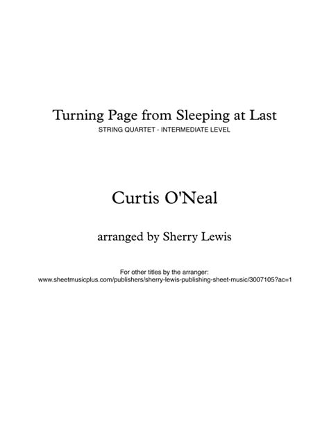 Turning Page Sheet Music Sleeping At Last String Quartet