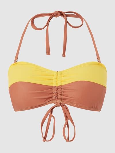 Ichi Bikini Oberteil In Bandeau Form Modell Janni Gelb Online Kaufen