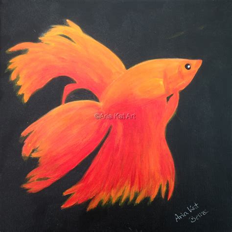 Painting : "Betta Fish" (Original art by Aria Kat Art)