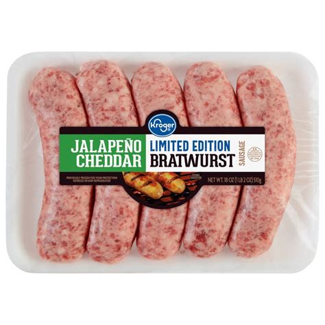 Kroger Limited Edition Jalapeno Cheddar Bratwurst Sausage 18 Oz Shipt