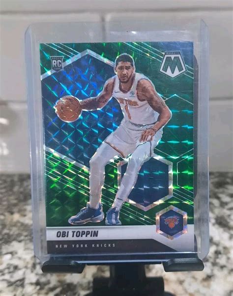 2020 21 Panini Mosaic Green Obi Toppin Rookie New York Knicks 273 EBay