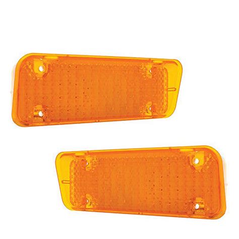 71 72 Chevy Pickup Truck Amber Led Park Light Lamp Lens Pair And Flasher 1971 1972 Ebay