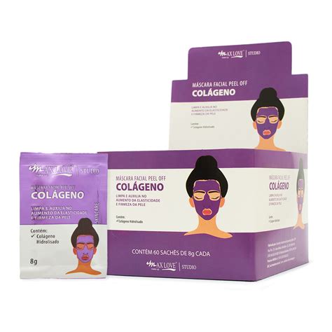 Máscara Facial Peel Off Colágeno Max Love 8g 60un Celia Junior