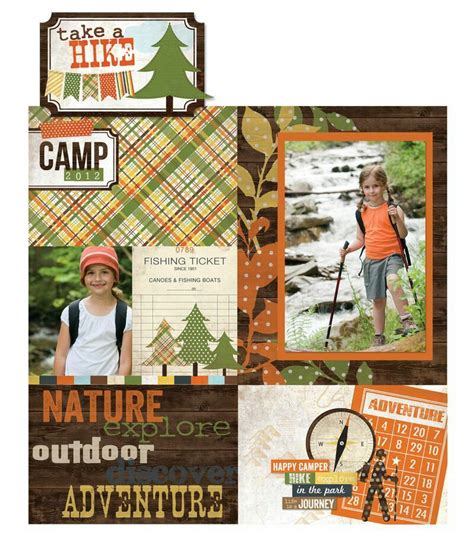 Layout Outdoors Scrapbook Layouts Scrapbooking Outdoors Scrapbooking