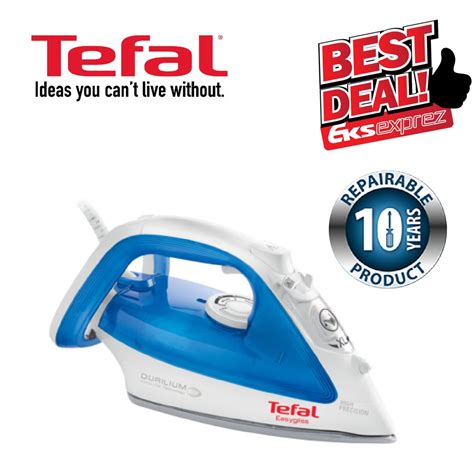 Tefal Easygliss Steam Iron With Durilium Airglide Soleplate Technology