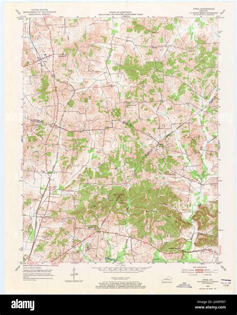 USGS TOPO Map Kentucky KY Utica 804047 1953 24000 Stock Photo - Alamy